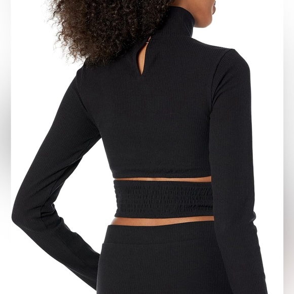 NWT The Drop x Porsha Williams Black Twisted Waist Long Sleeve Crop Top~$30~S - Picture 3 of 10